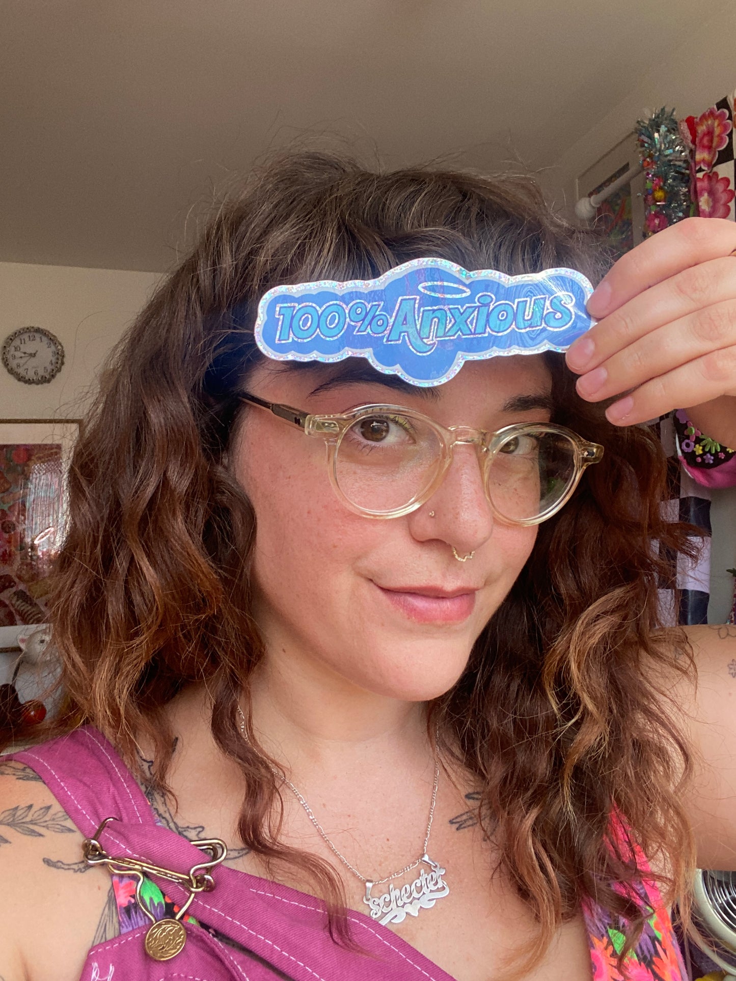 100% Anxious Sticker