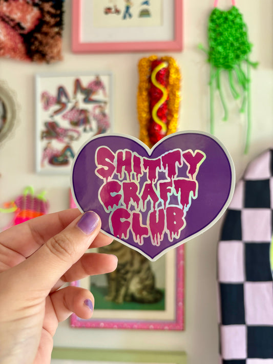 Shitty Craft Club Holographic Heart Sticker