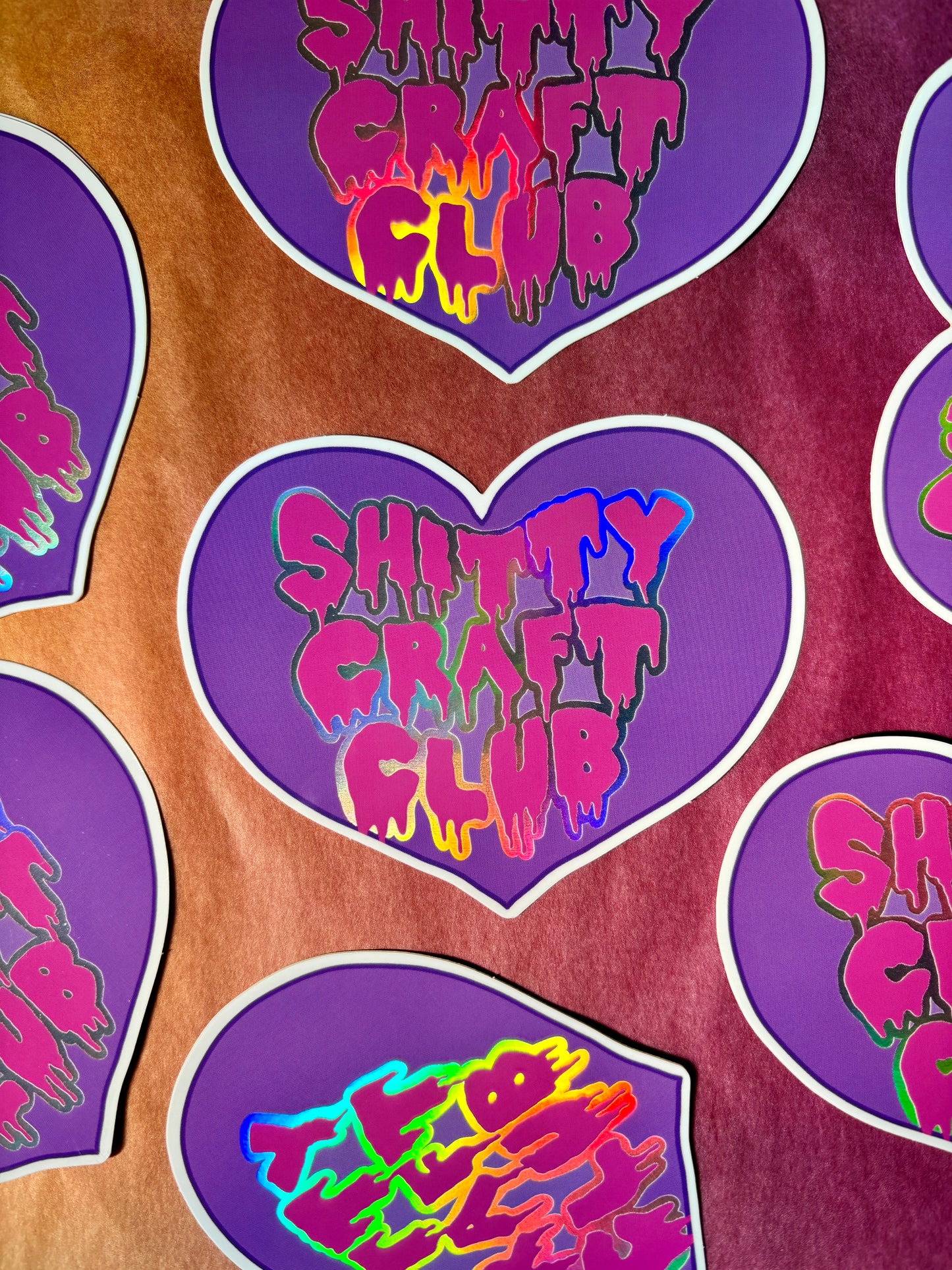 Shitty Craft Club Holographic Heart Sticker