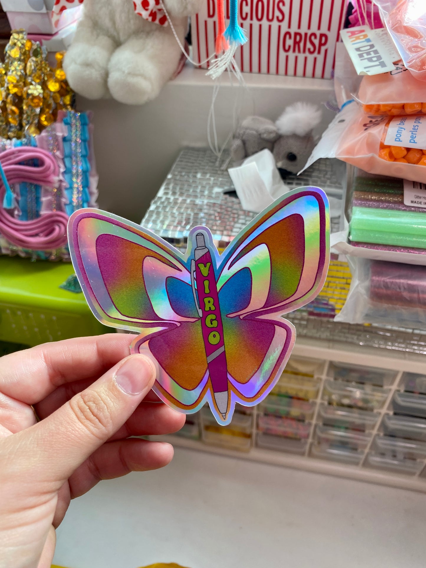 Butterfly Virgo Sticker